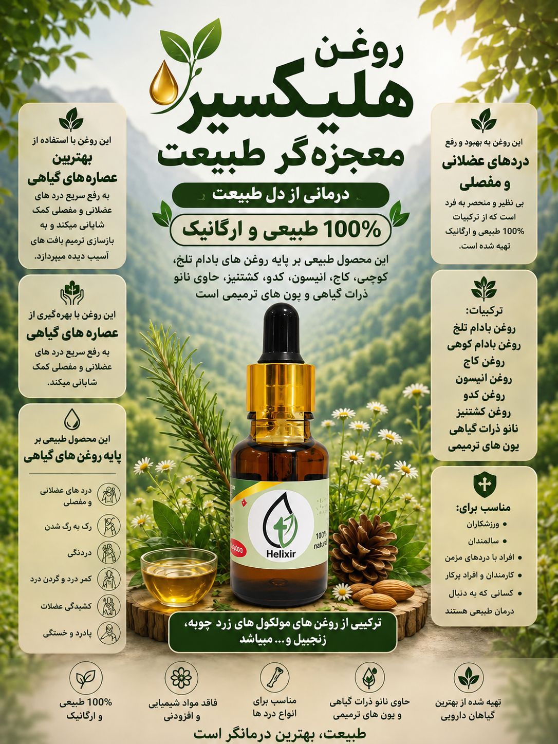 روغن هلکسیر حجم ۴۰ میل ( اورجینال با ضمانت)